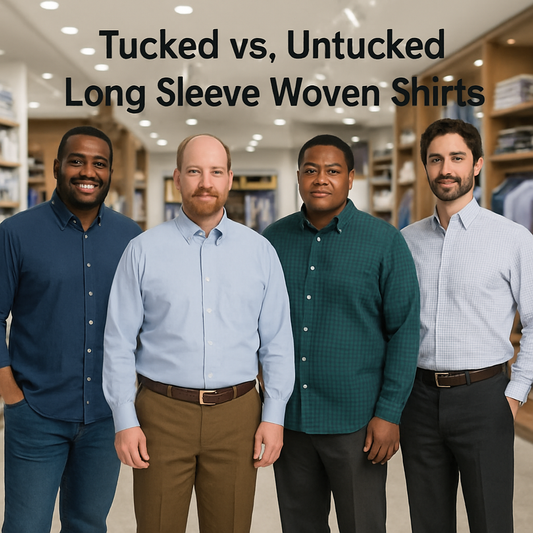 Tucked vs. Untucked: Finding the Right Long Sleeve Woven Shirt Style