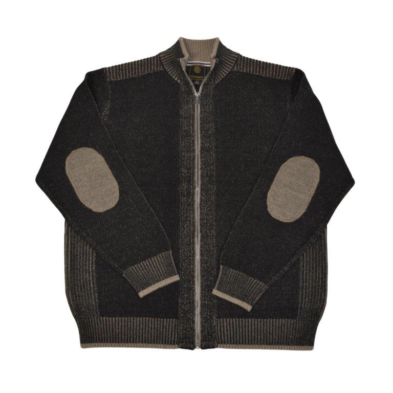 FX FUSION Full Zip Black Combo Sweater