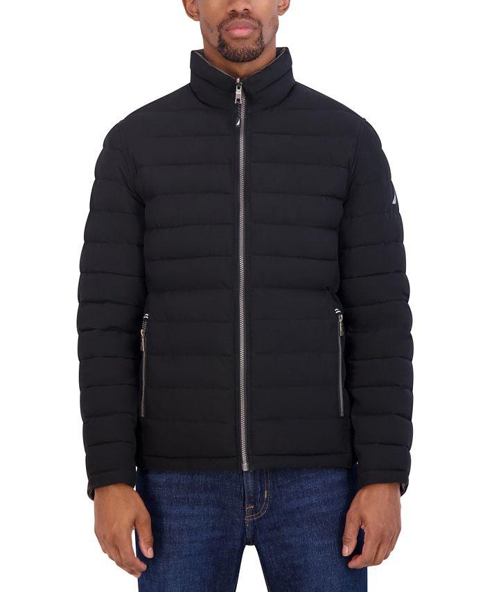 Nautica Quilted Reversible Jacket Black - Hajjar's Big & Tall Mens Clothing