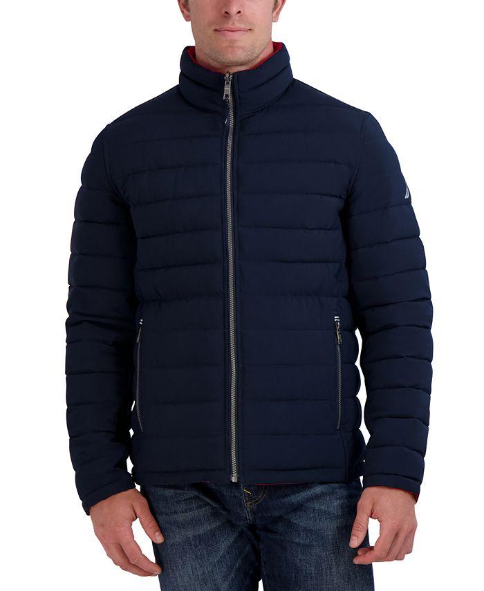 Nautica Quilted Reversible Jacket Navy - Hajjar's Big & Tall Mens Clothing