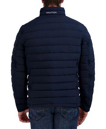Nautica Quilted Reversible Jacket Navy - Hajjar's Big & Tall Mens Clothing