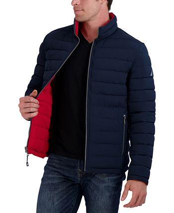 Nautica Quilted Reversible Jacket Navy - Hajjar's Big & Tall Mens Clothing