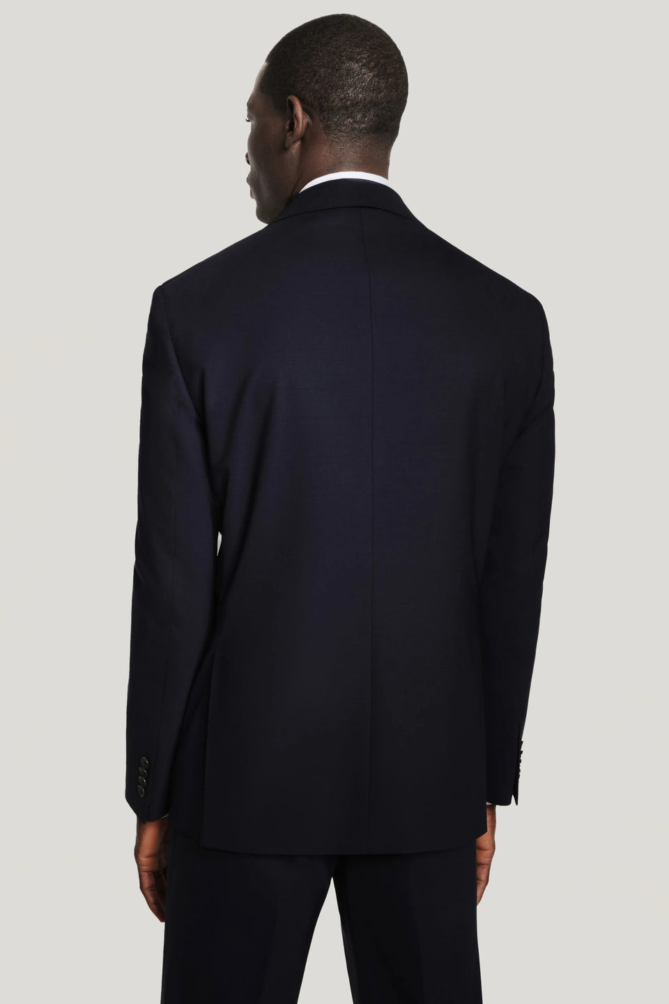 Jack Victor Wool Solid Navy Suit
