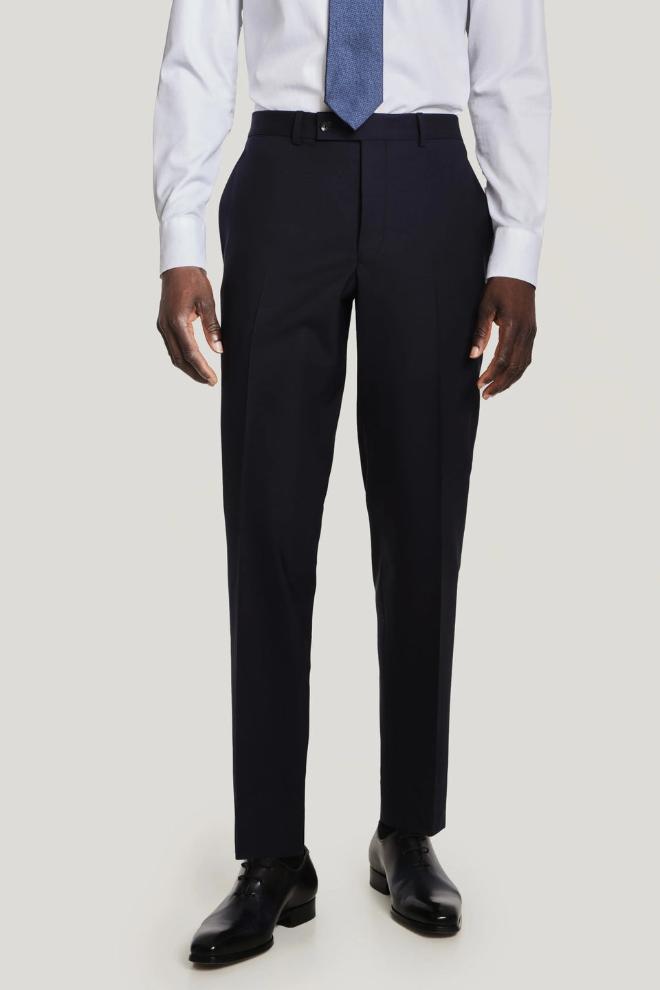 Jack Victor Wool Solid Navy Suit