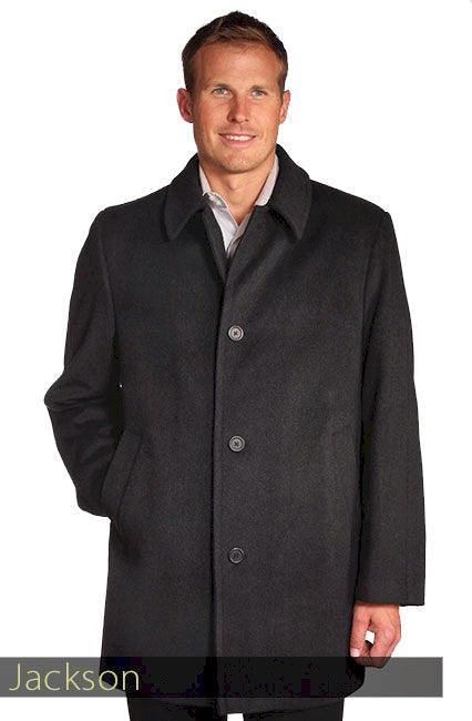Jean Paul Germain Wool Blend 3/4 Car Coat - Hajjar's Big & Tall Mens Clothing