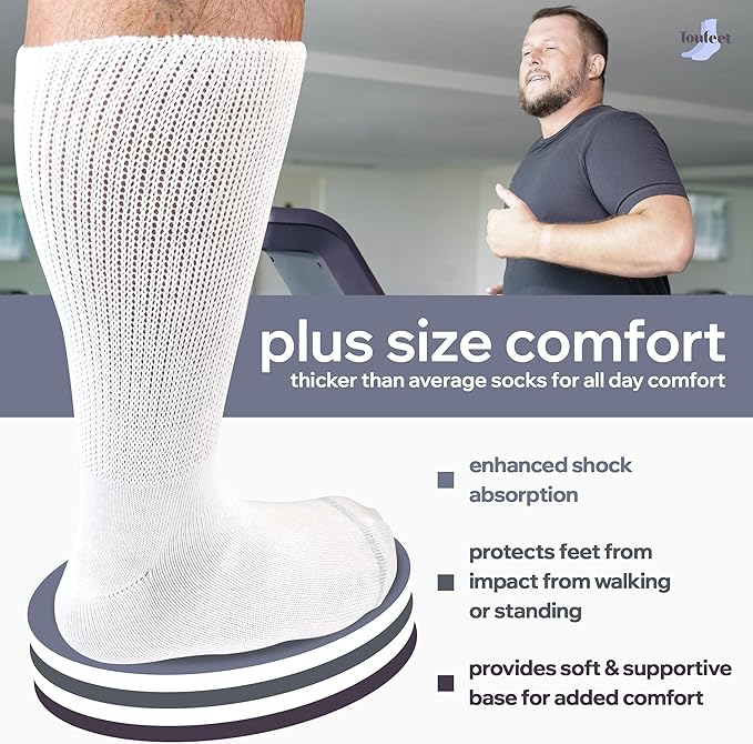 Extra Wide Athletic Socks By Toufeet