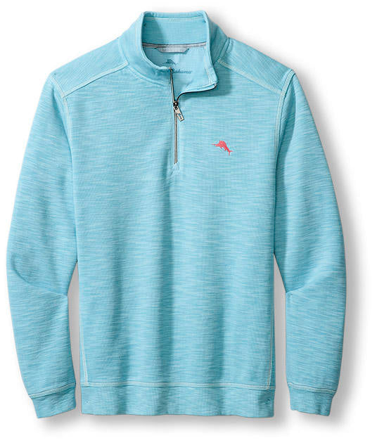Tommy Bahama Tobago Bay Half Zip Milky Blue