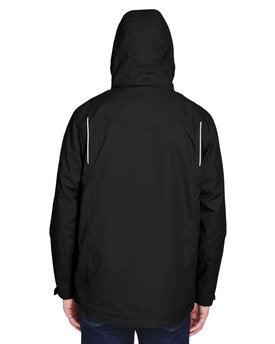 CORE365 Men's Tall 3-in-1 Jacket with Fleece Liner Black - Hajjar's Big & Tall Mens Clothing