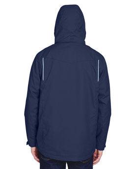 CORE365 Men's Tall 3-in-1 Jacket with Fleece Liner Navy Blue - Hajjar's Big & Tall Mens Clothing