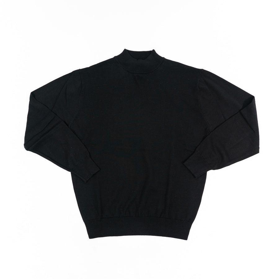 FX Fusion Long Sleeve Mock Sweater Black - Hajjar's Big & Tall Mens Clothing