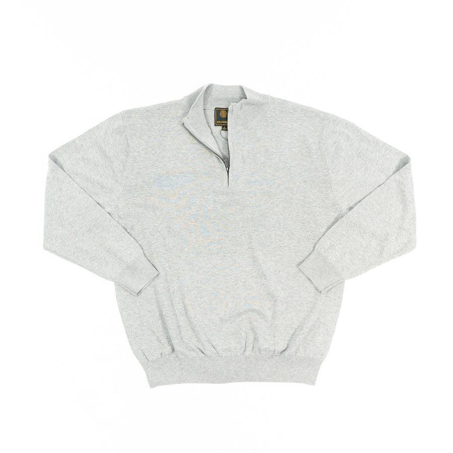 FX Fusion 1/4 Zip Sweater Silver Heather - Hajjar's Big & Tall Mens Clothing