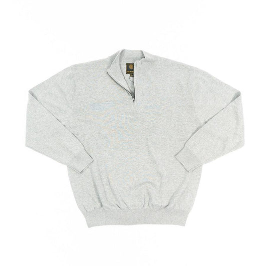 FX Fusion 1/4 Zip Sweater Silver Heather - Hajjar's Big & Tall Mens Clothing