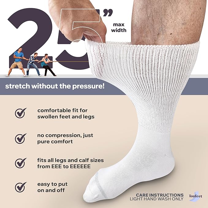 Extra Wide Athletic Socks By Toufeet