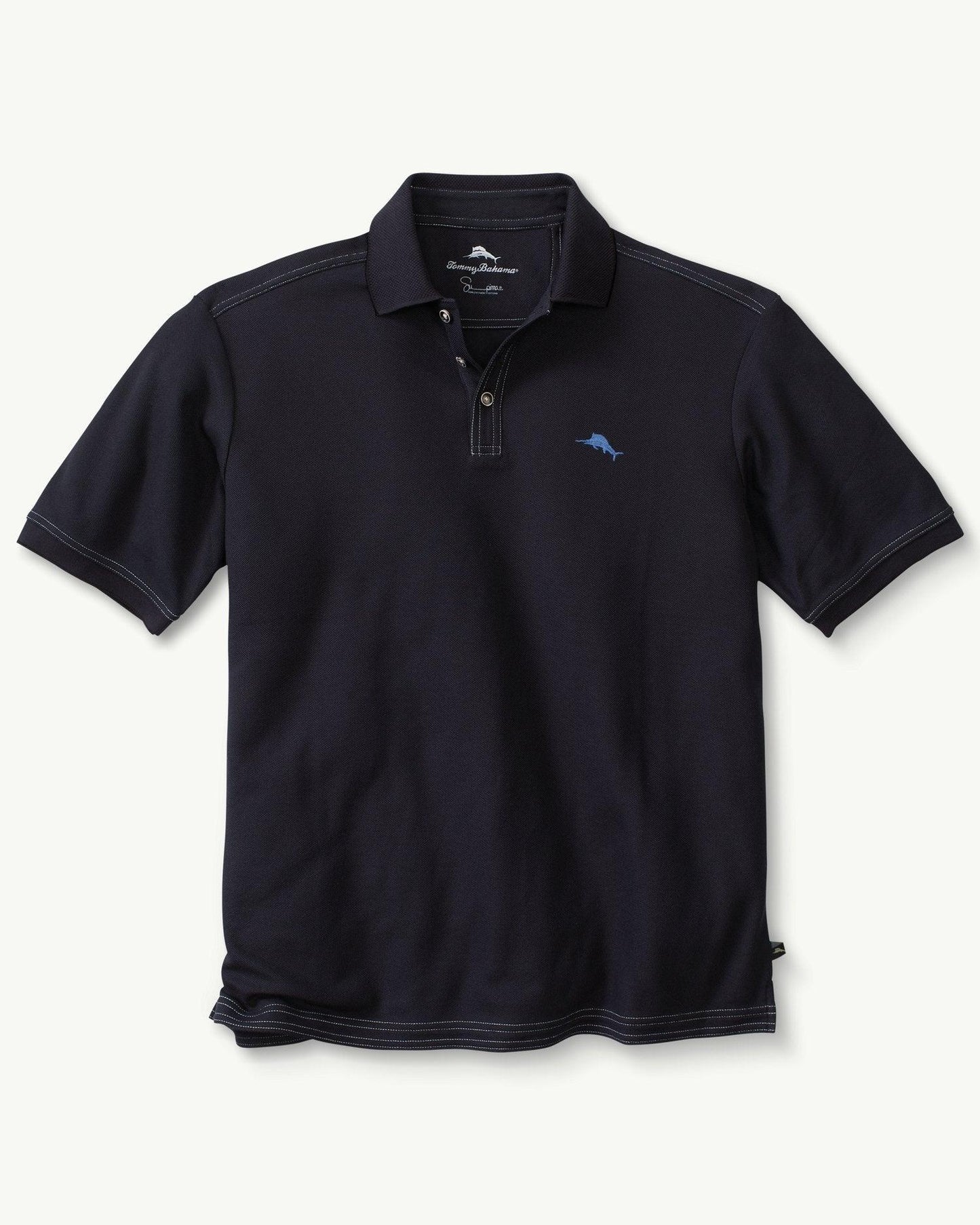 Tommy Bahama Emfielder IslandZone Polo Black - Hajjar's Big & Tall Mens Clothing