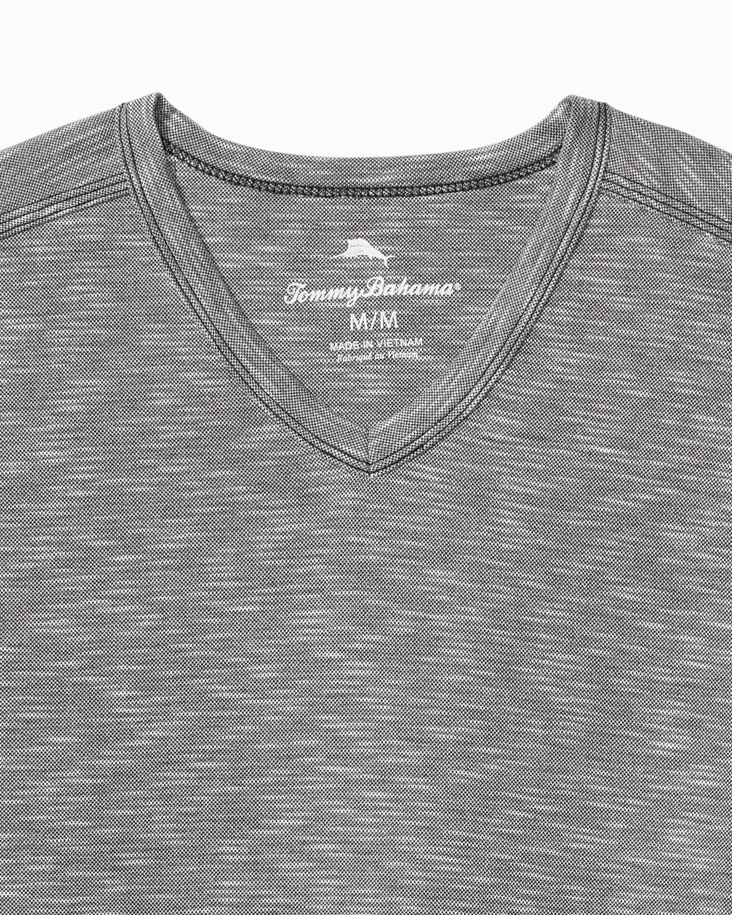 Tommy Bahama Cape Cayo V-Neck Tee Coal