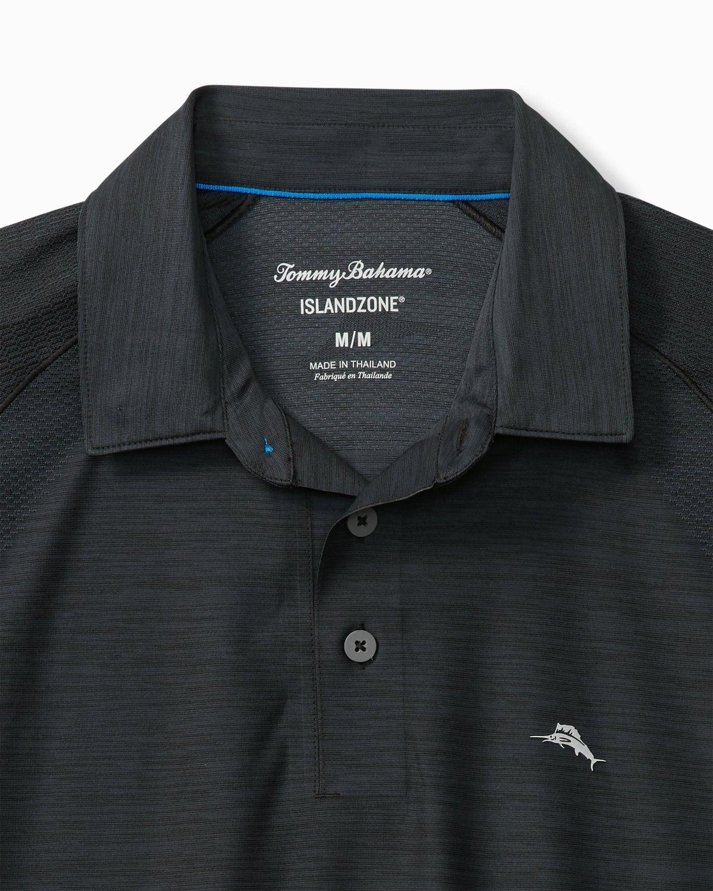 Tommy Bahama Palm Coast IslandZone Polo Black - Hajjar's Big & Tall Mens Clothing