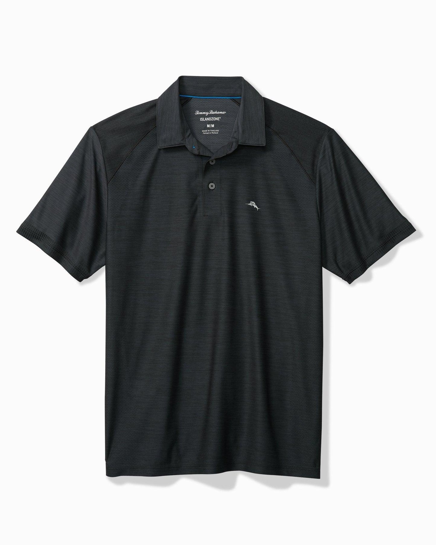 Tommy Bahama Palm Coast IslandZone Polo Black - Hajjar's Big & Tall Mens Clothing