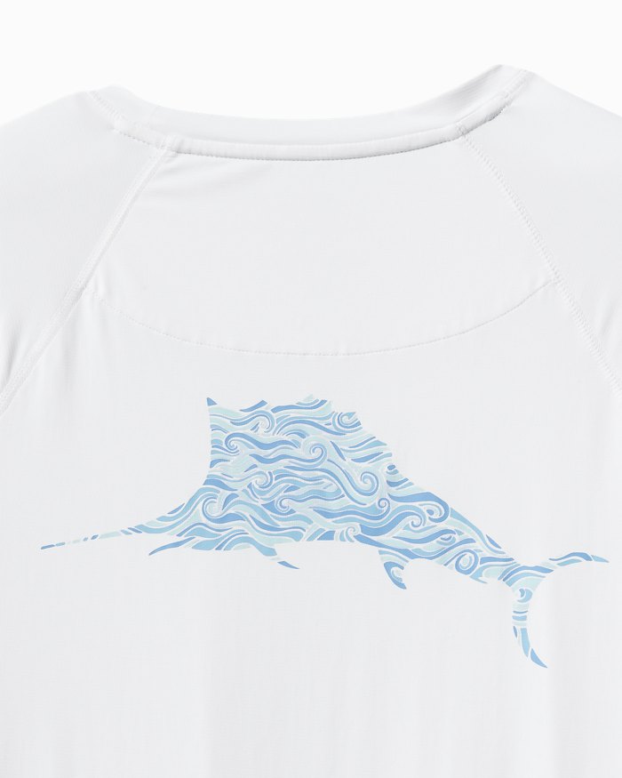 Tommy Bahama Chill Time Surf IslandZone® Rash Guard White