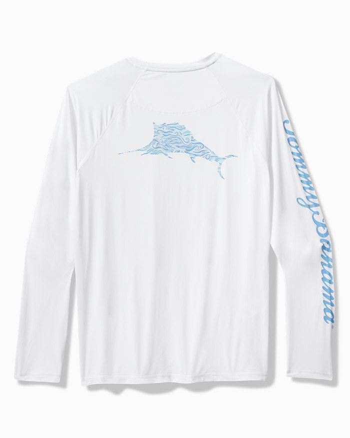 Tommy Bahama Chill Time Surf IslandZone® Rash Guard White