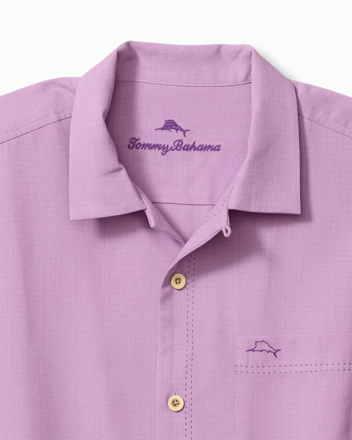 Tommy Bahama Coastal Breeze Check IslandZone® Camp Shirt Lavender Haze