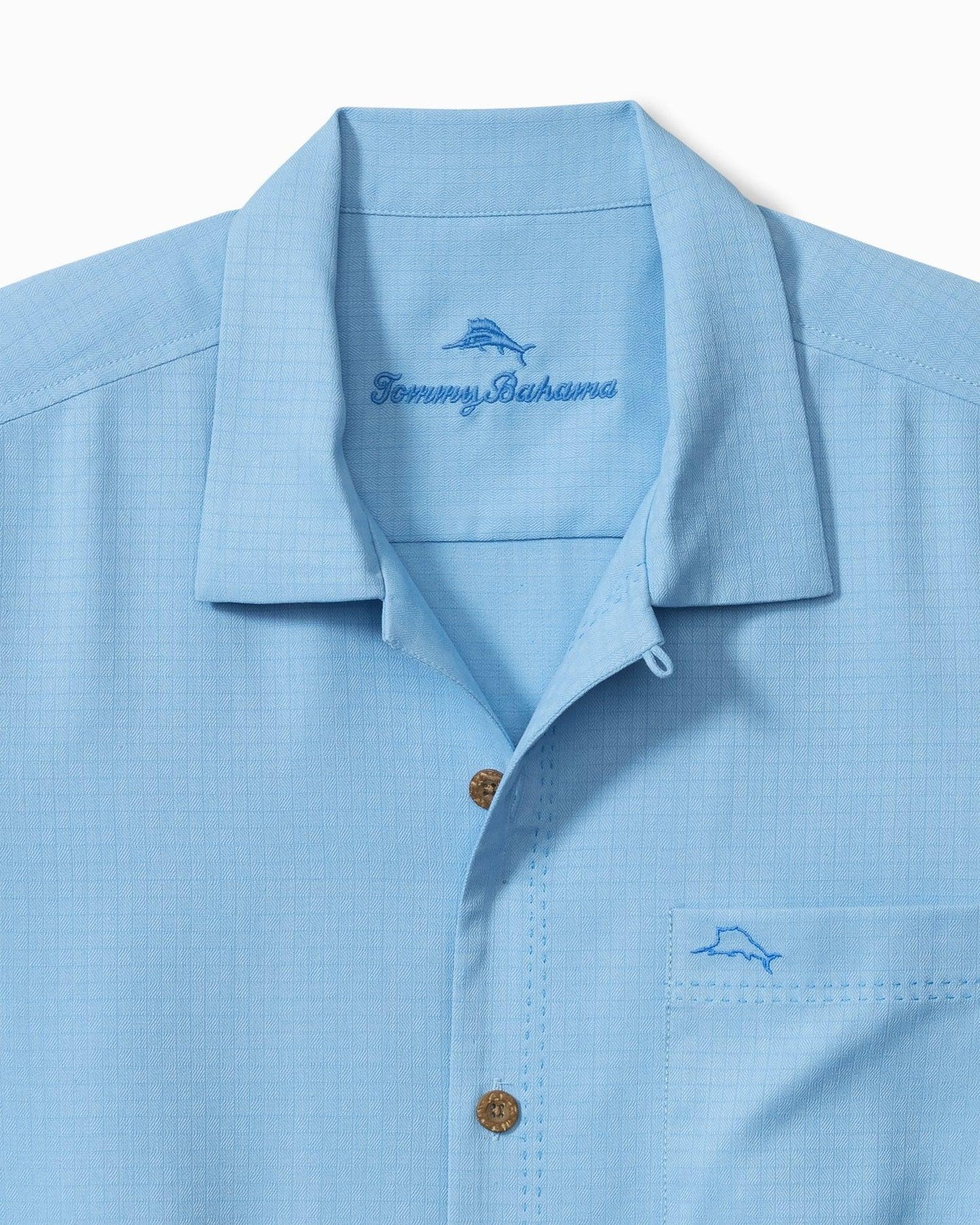 Tommy Bahama Coastal Breeze Check IslandZone Camp Shirt Breaker - Hajjar's Big & Tall Mens Clothing