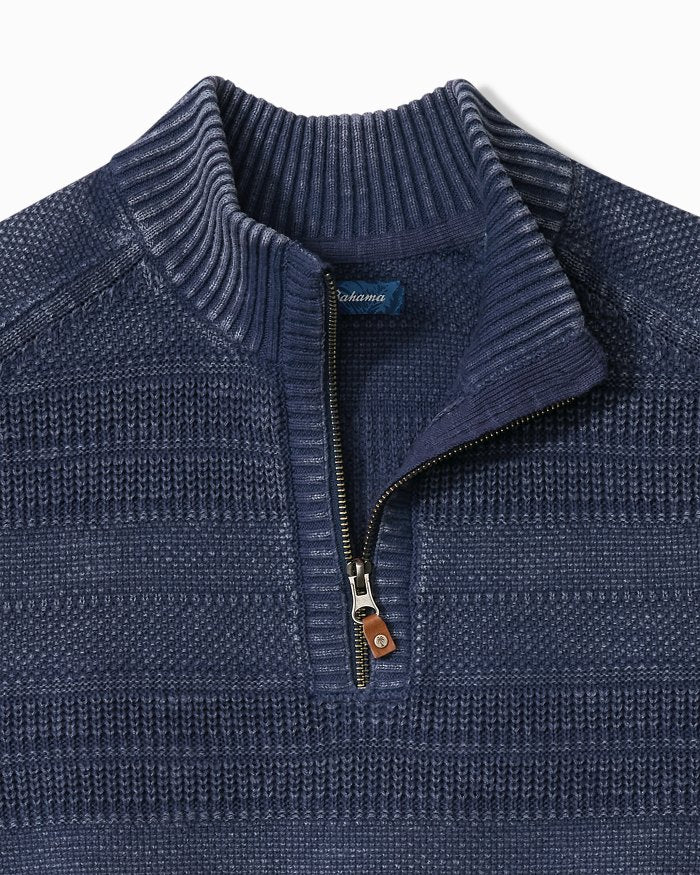 Tommy Bahama Saltwater Tides Textured Half-Zip Sweater