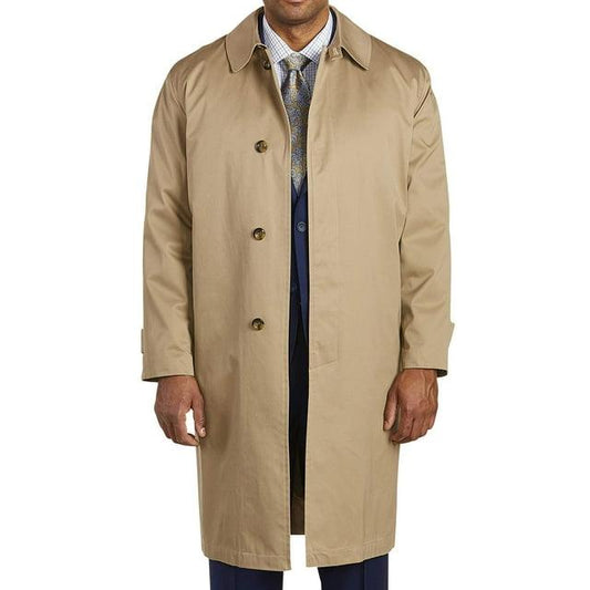 Jean Paul Germain All Weather Buster Trenchcoat Khaki - Hajjar's Big & Tall Mens Clothing