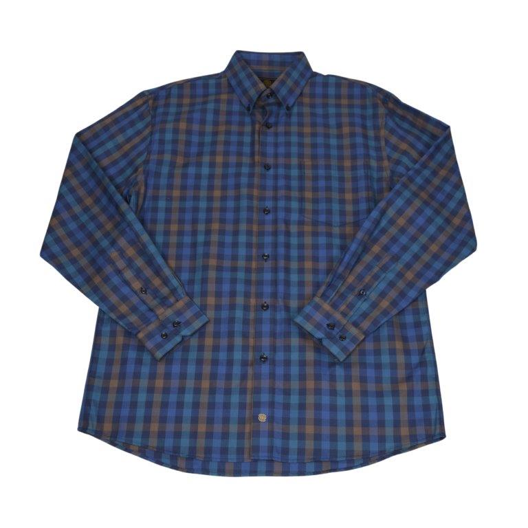 FX Fusion Long Sleeve Woven Shirt Royal/Teal Check