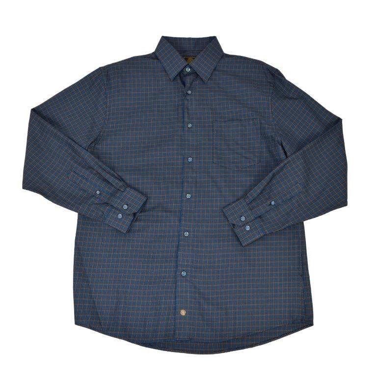 FX Fusion Easy Care Cotton Poly Woven Shirt Brown/Black Check - Hajjar's Big & Tall Mens Clothing