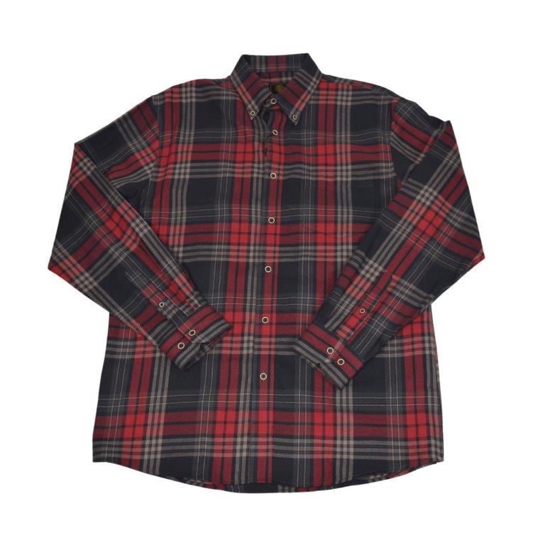 FX Fusion Flannel Button Down Shirt Red Multi Plaid