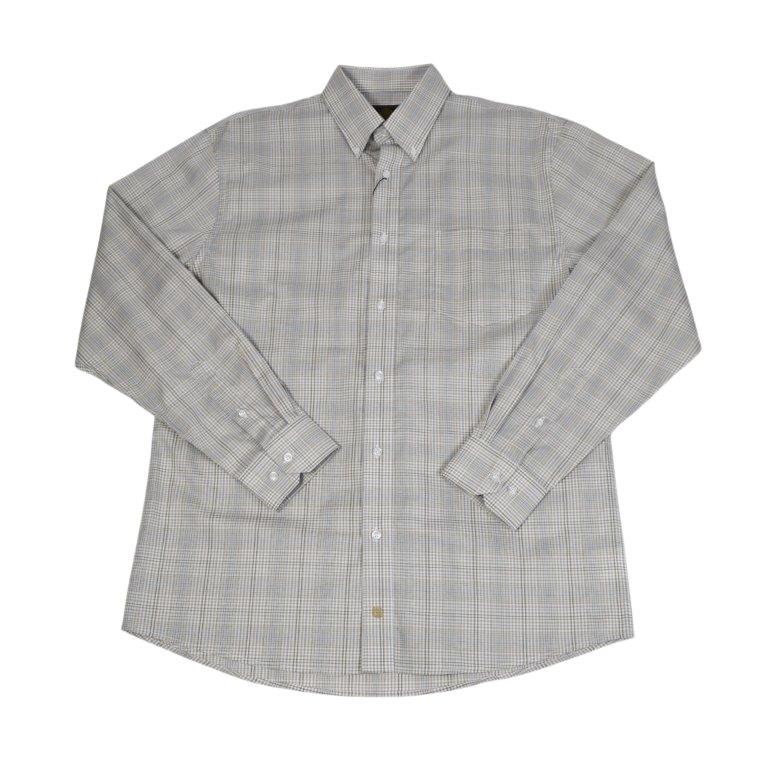 FX Fusion 100% Cotton Woven Shirt Ecru Multi Plaid