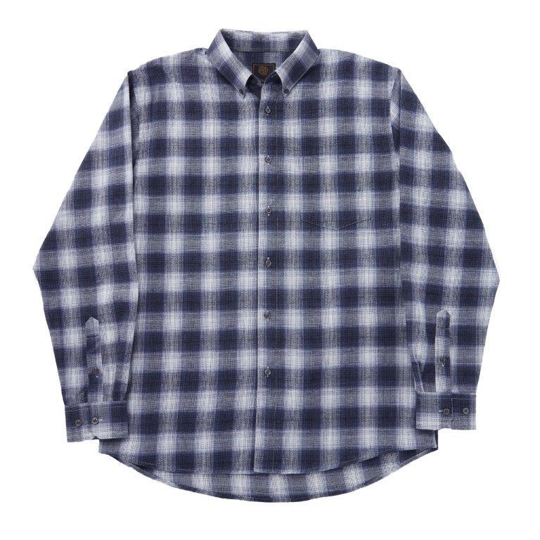 FX Fusion Flannel Button Down Shirt Blue/White Plaid - Hajjar's Big & Tall Mens Clothing