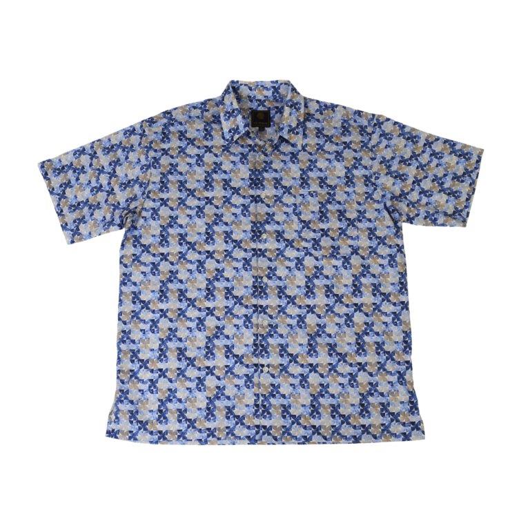 FX Fusion Short Sleeve Cotton Sport Shirt Wind Blue