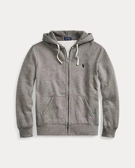 Polo Ralph Lauren Fleece Full Zip Sweatshirt Ash Grey - Hajjar's Big & Tall Mens Clothing