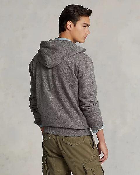 Polo Ralph Lauren Fleece Full Zip Sweatshirt Ash Grey - Hajjar's Big & Tall Mens Clothing