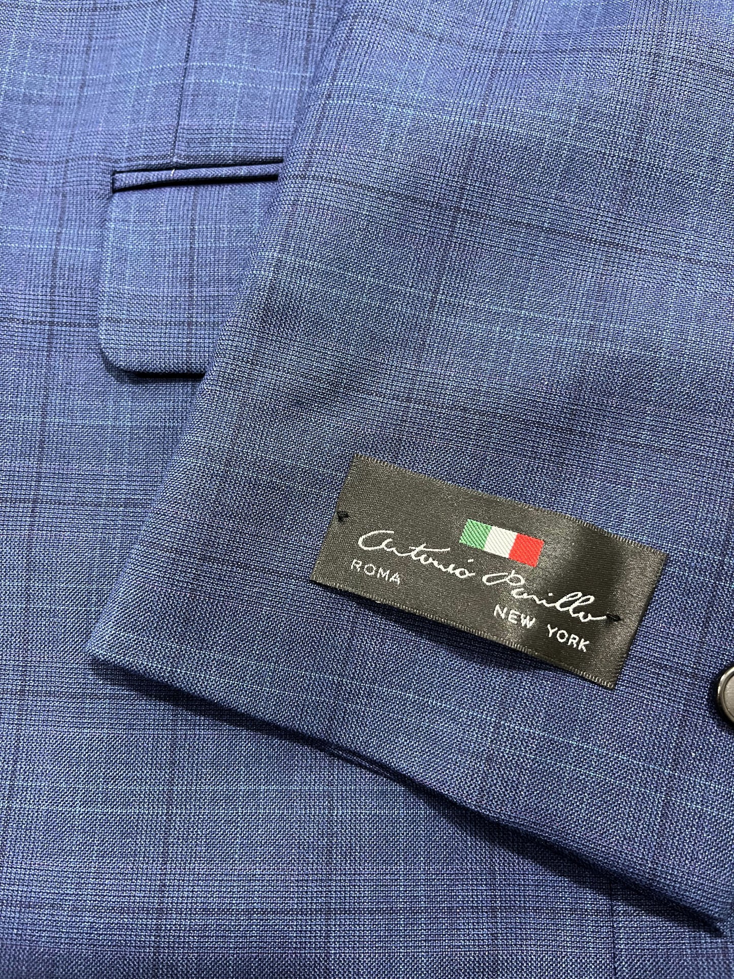 Antonio Parillo Suit Separate Coat Blue Plaid