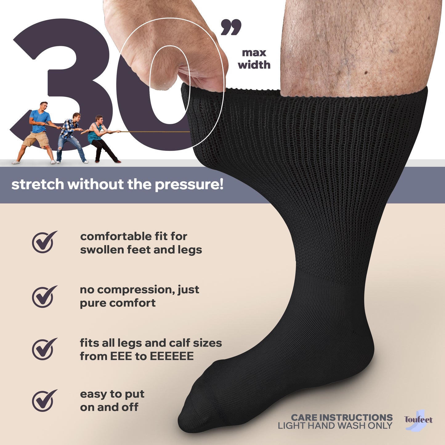 Extra Wide Athletic Socks By Toufeet