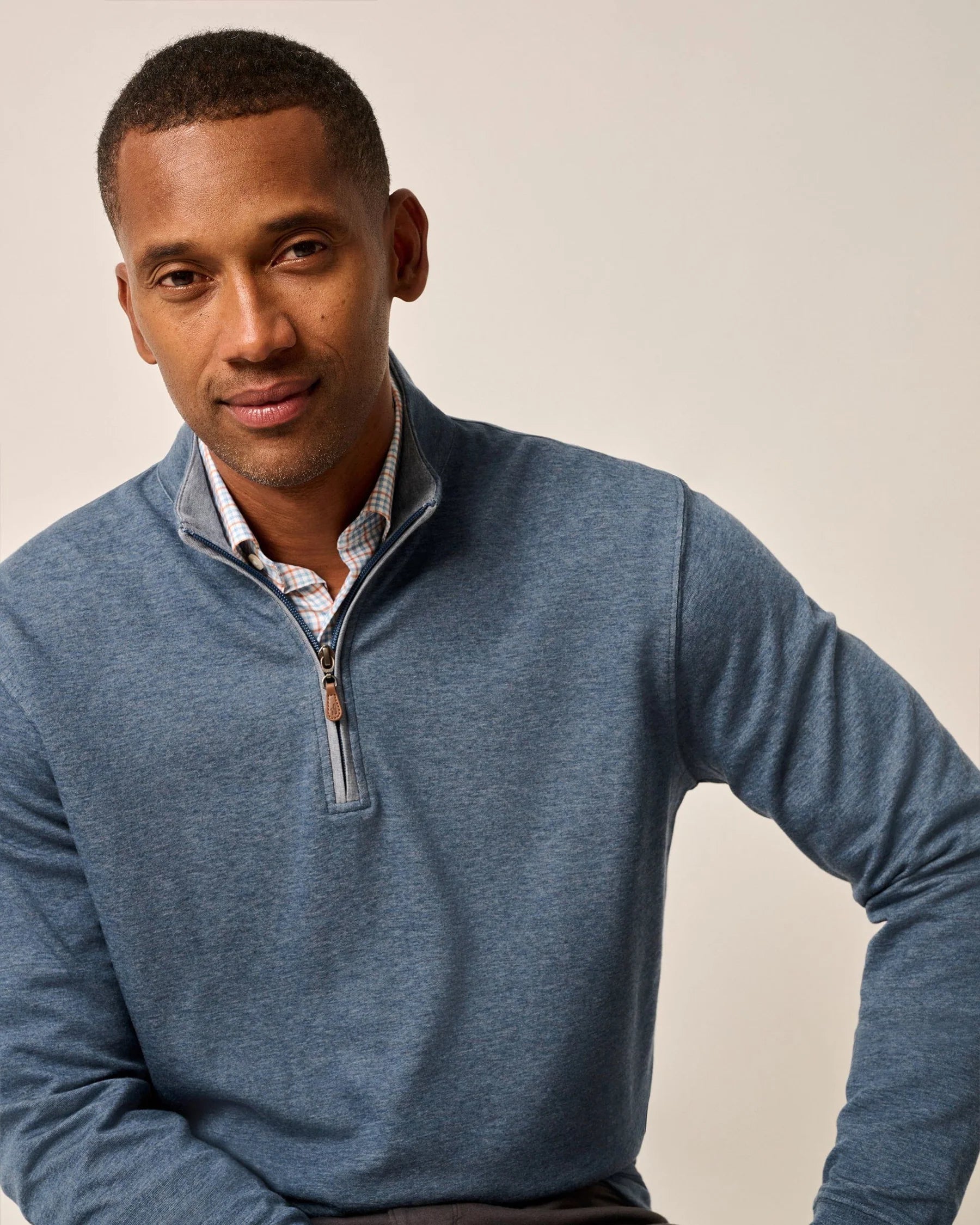 Johnnie-O Sully 1/4 Zip Pullover Helios Blue – Hajjar's Big & Tall Johnnie-O Sully 1/4 Zip Pullover Helios Blue – Hajjar's Big & Tall