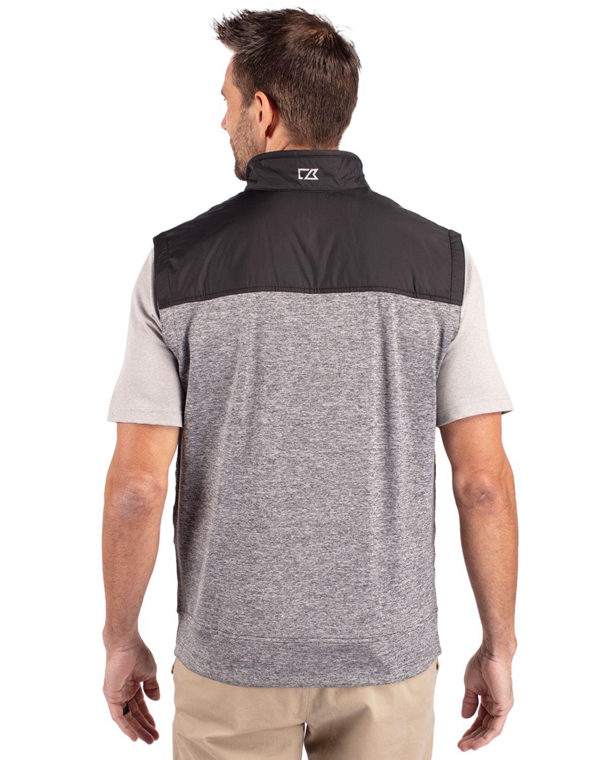 Cutter & Buck Stealth Hybrid Quilted Windbreaker Vest Black - Hajjar's Big & Tall Mens Clothing
