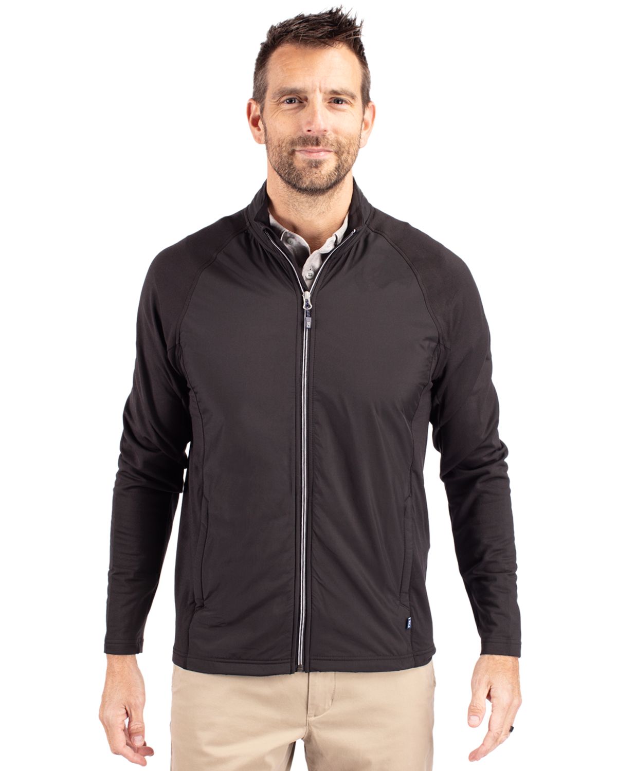 Cutter & Buck Adapt Eco Knit Full Zip Jacket Black