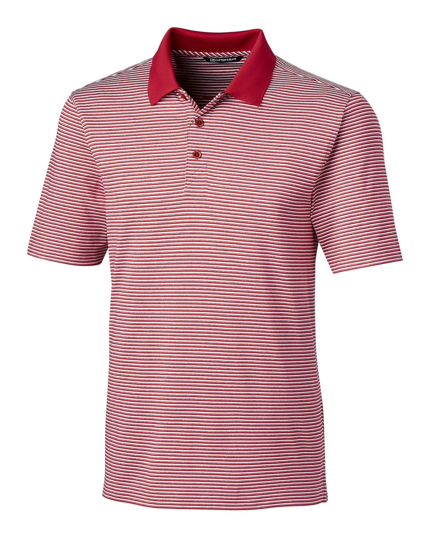 Cutter & Buck Forge Polo Tonal Stripe Red - Hajjar's Big & Tall Mens Clothing