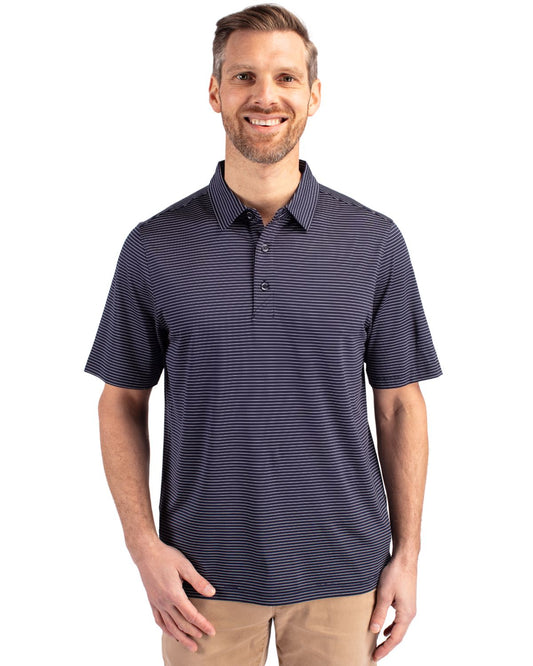 Cutter & Buck Forge Pencil Stripe Polo Liberty Navy