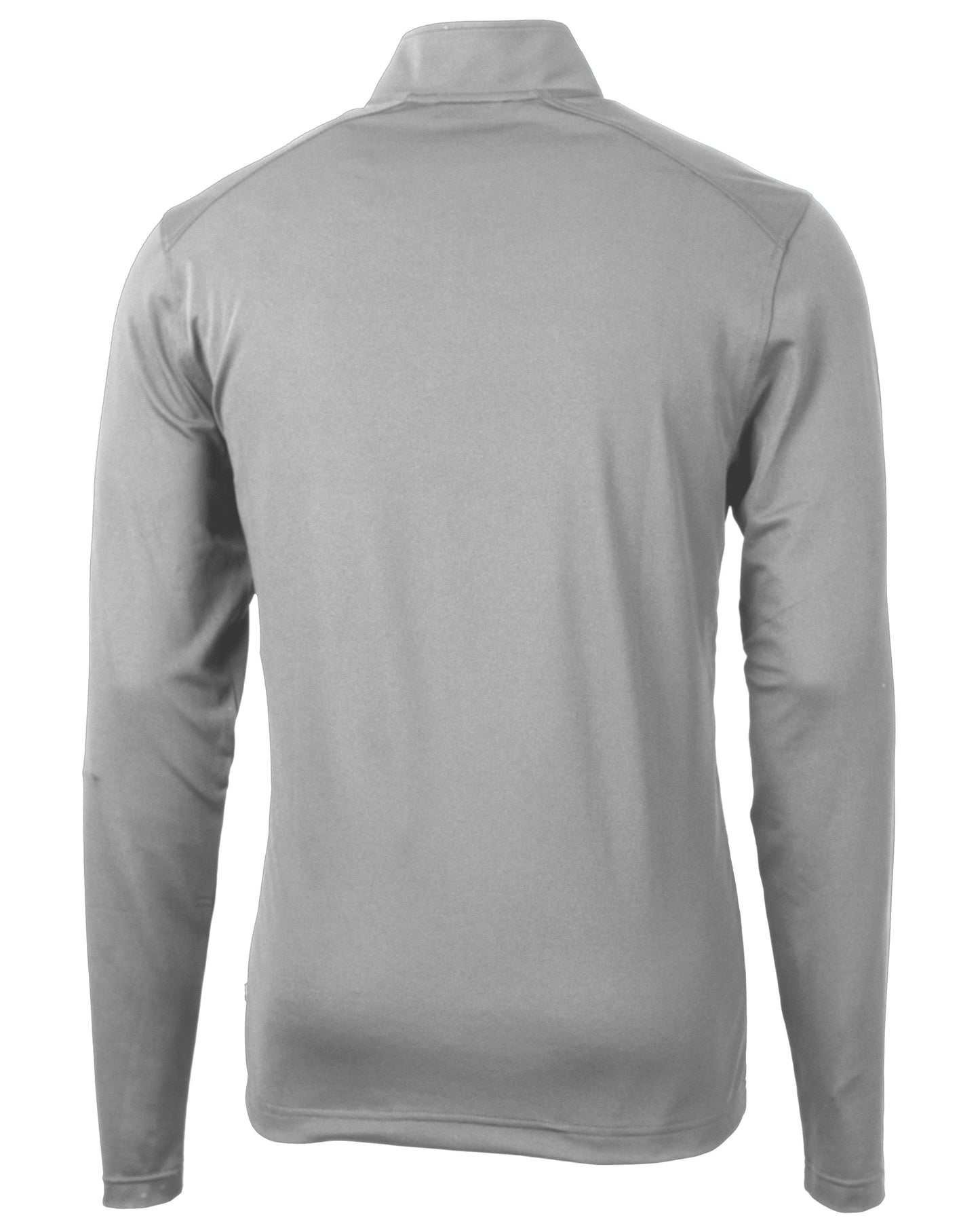 Cutter & Buck Virtue Eco Pique Quarter Zip Pullover Polished Grey - Hajjar's Big & Tall Mens Clothing