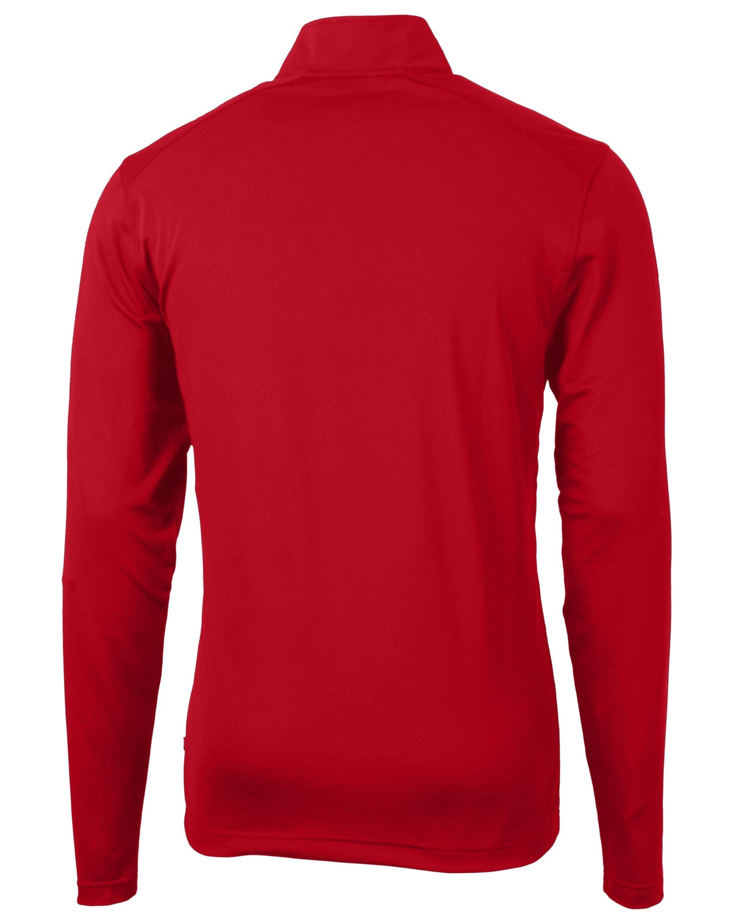 Cutter & Buck Virtue Eco Pique Quarter Zip Pullover Red - Hajjar's Big & Tall Mens Clothing