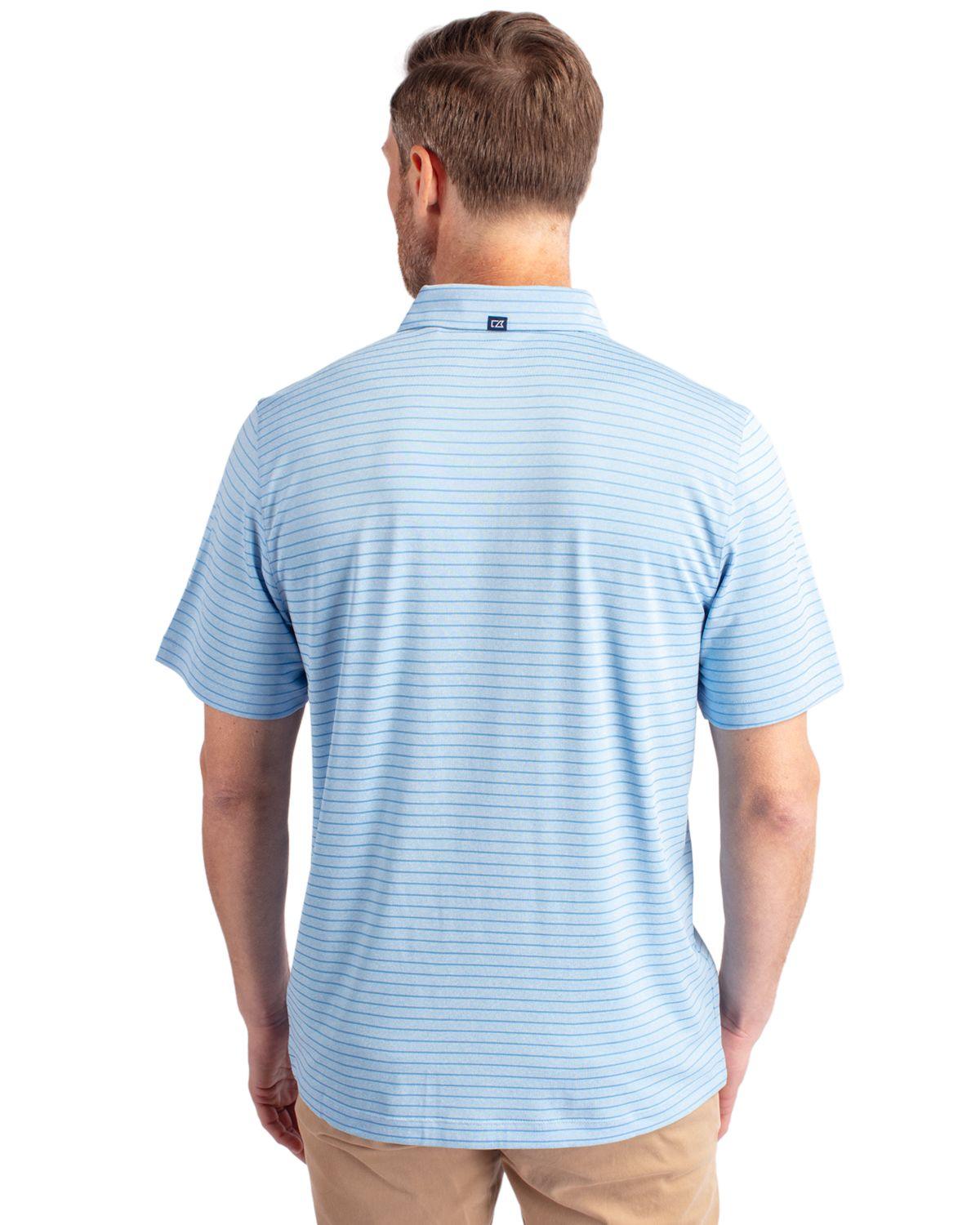 Cutter & Buck Forge Eco Heather Stripe Stretch Polo Atlas Heather - Hajjar's Big & Tall Mens Clothing