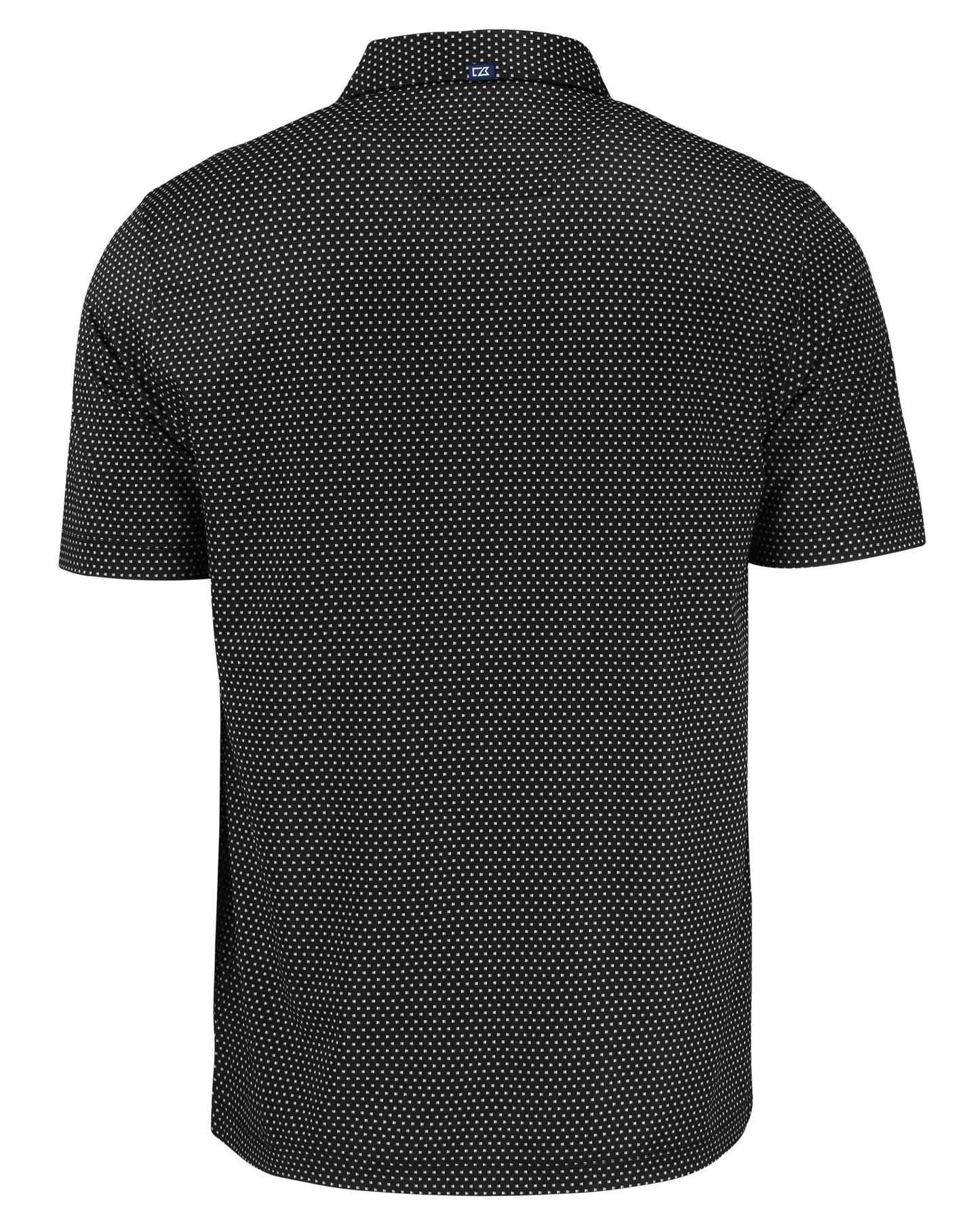 Cutter & Buck Pike Eco Shadow Check Print Polo Black
