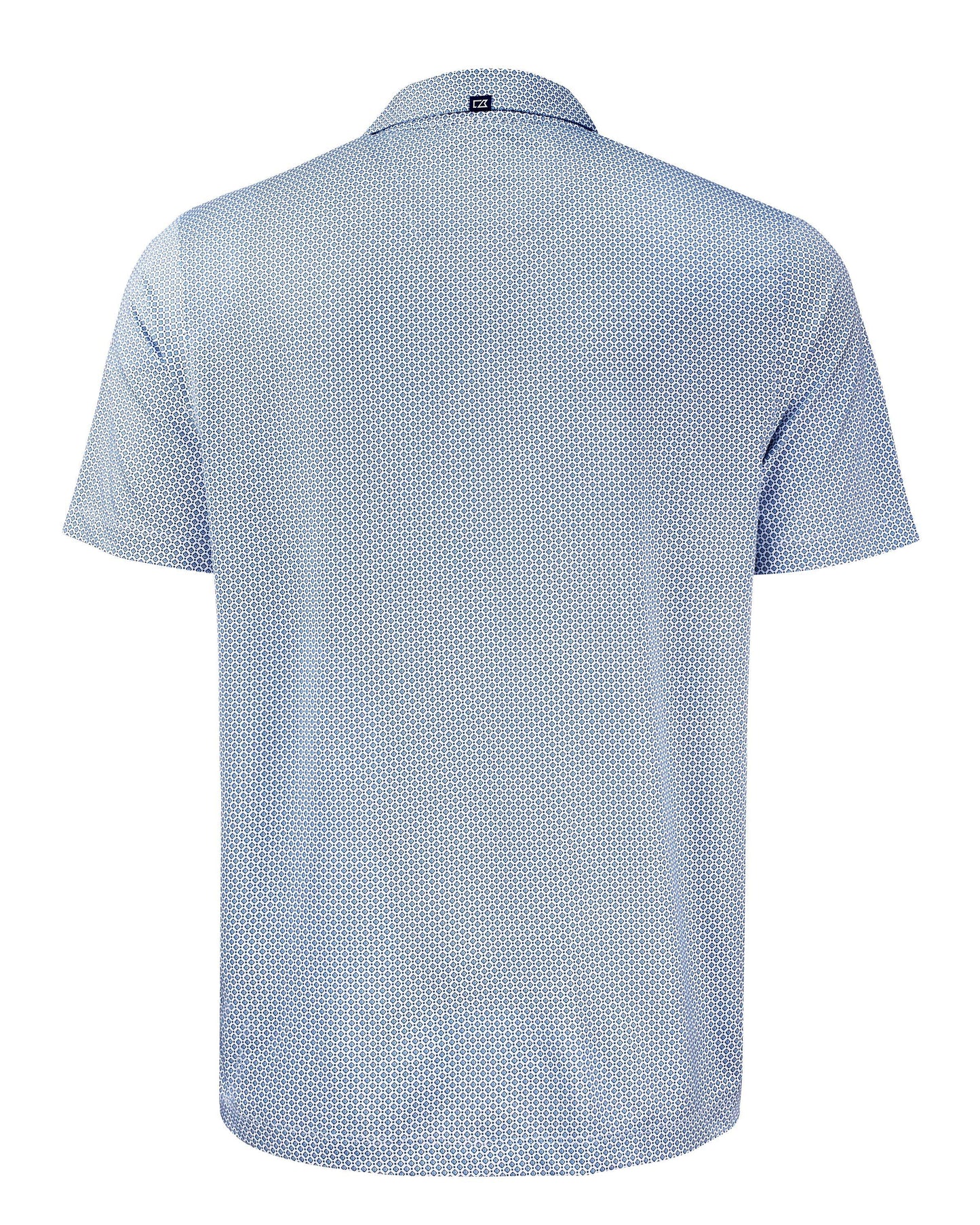 Cutter & Buck Pike Eco Diamond Dot Print Navy Blue - Hajjar's Big & Tall Mens Clothing