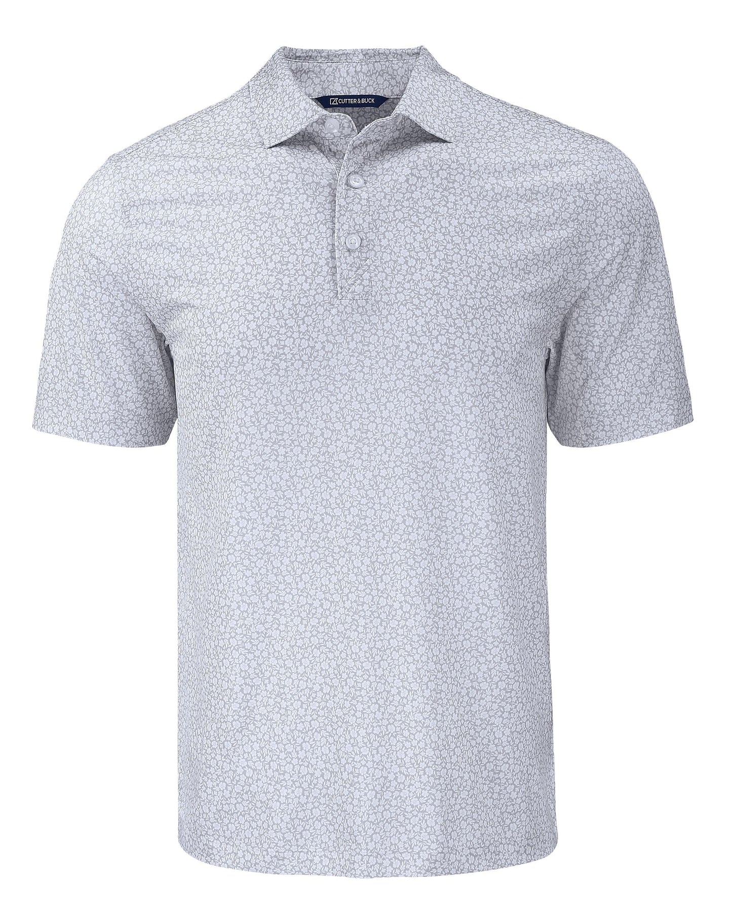 Cutter & Buck Pike Eco Floral Print Polo Polished - Hajjar's Big & Tall Mens Clothing