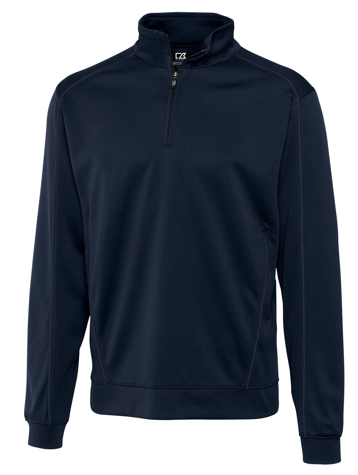 Cutter Buck DryTec Edge Half Zip Navy Blue Hajjar s Big Tall