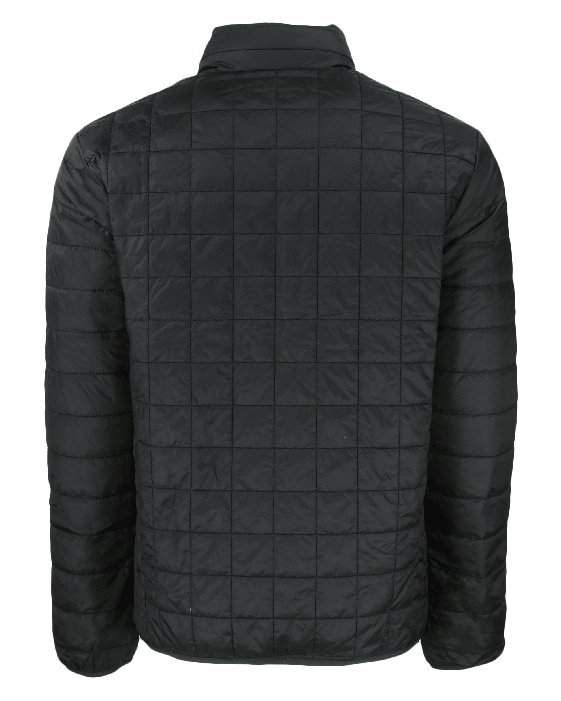 Cutter & Buck Rainier PrimaLoft Eco Insulated Puffer Jacket Black - Hajjar's Big & Tall Mens Clothing